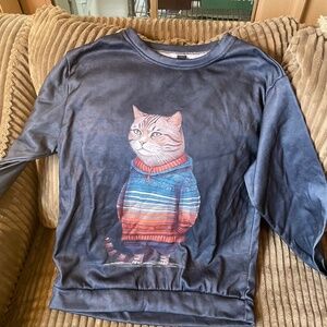 Unisex cat sweater crewneck